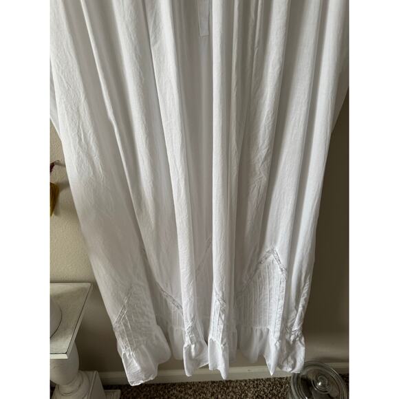 SOLD✨Eileen West Moonlight Sonata Long Cotton Nightgown White Cottagecore 4X - Picture 14 of 14